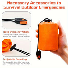 2pcs Emergency Sleeping Blankets with Survival Whistles
