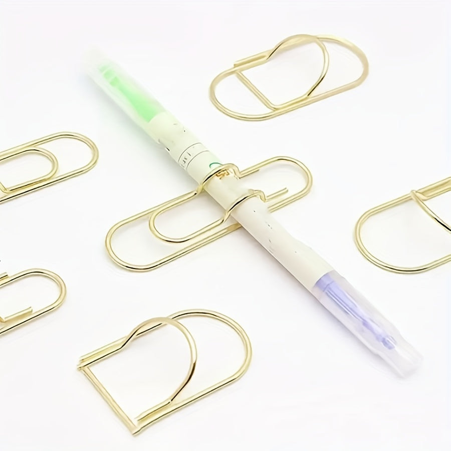 5pcs Metal Pen Clip Notebook Accessory Paper Clip Pen Holder
