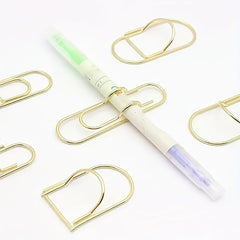 5pcs Metal Pen Clip Notebook Accessory Paper Clip Pen Holder