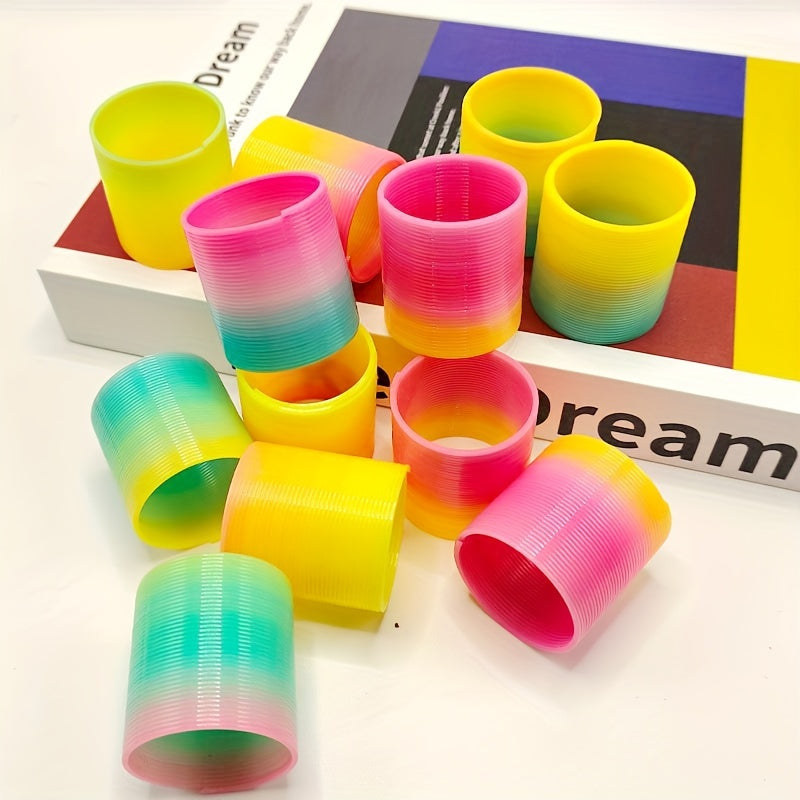 12pcs Spring Rainbow Magic Violin Stress Coil Mini Spring Bulk Toy