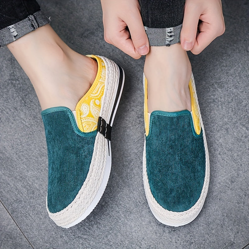 Men's Slip On Loafers Fisherman's Shoes Breathable Lightweight Canvas Shoes
