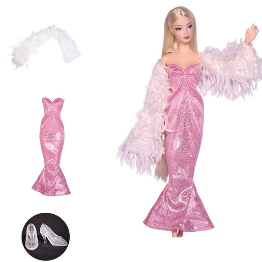 Mermaid Tail Dress for 11 8 inch Doll Clothes Doll Shoes Party Cosplay Skirt