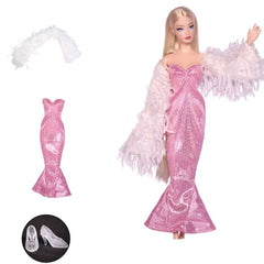 Mermaid Tail Dress for 11 8 inch Doll Clothes Doll Shoes Party Cosplay Skirt