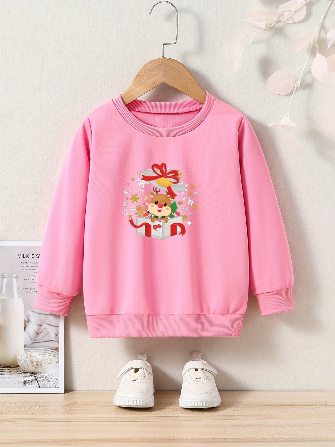 Christmas Surprise Reindeer Sweatshirt for Kids