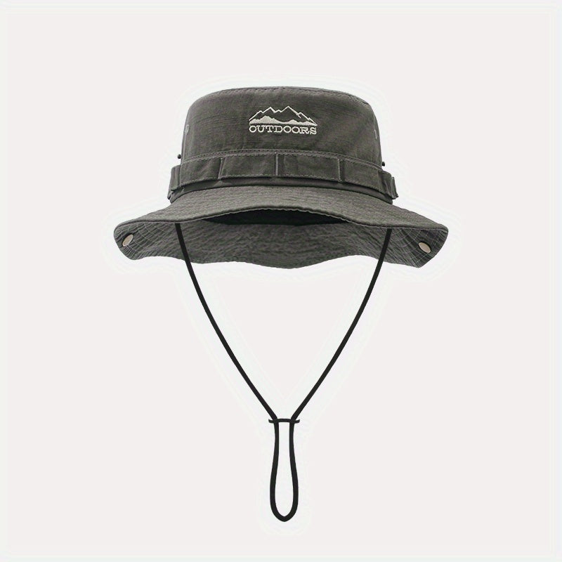 Foldable Bucket Sun Hat Embroidered Boonie Hat