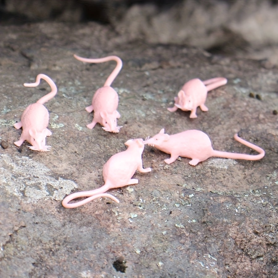 Pink Realistic Rat Prank Toy Durable Plastic Halloween Gag Gift