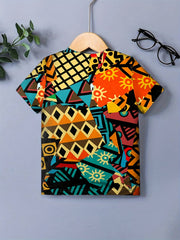 Kids Stylish Geo Graphic T shirt 3D Print Short Sleeve Street Wear