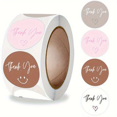 500pcs Round Thank You Stickers Envelope Seal Labels Gift Packaging Decor