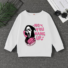 Girls' ''No You Hang Up'' Graphic Sweatshirt Halloween Clothing