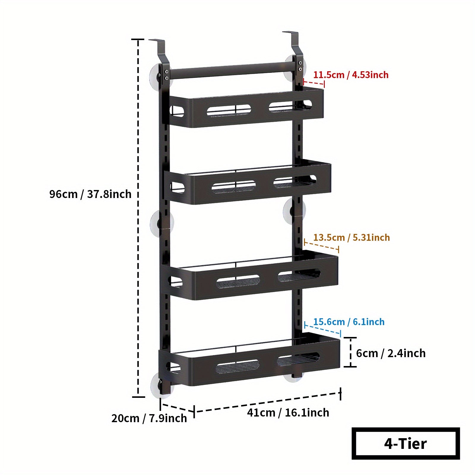 6 Tier Door Pantry Organizer Metal Pantry Organization And Storage