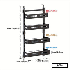 6 Tier Door Pantry Organizer Metal Pantry Organization And Storage