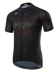 Quick Dry Men's Cycling Jersey Doodle Graphic