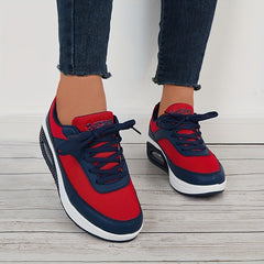 Women's Mesh Sneakers Lace Up Running Shoes Thick Sole Platform Casual Sneakers