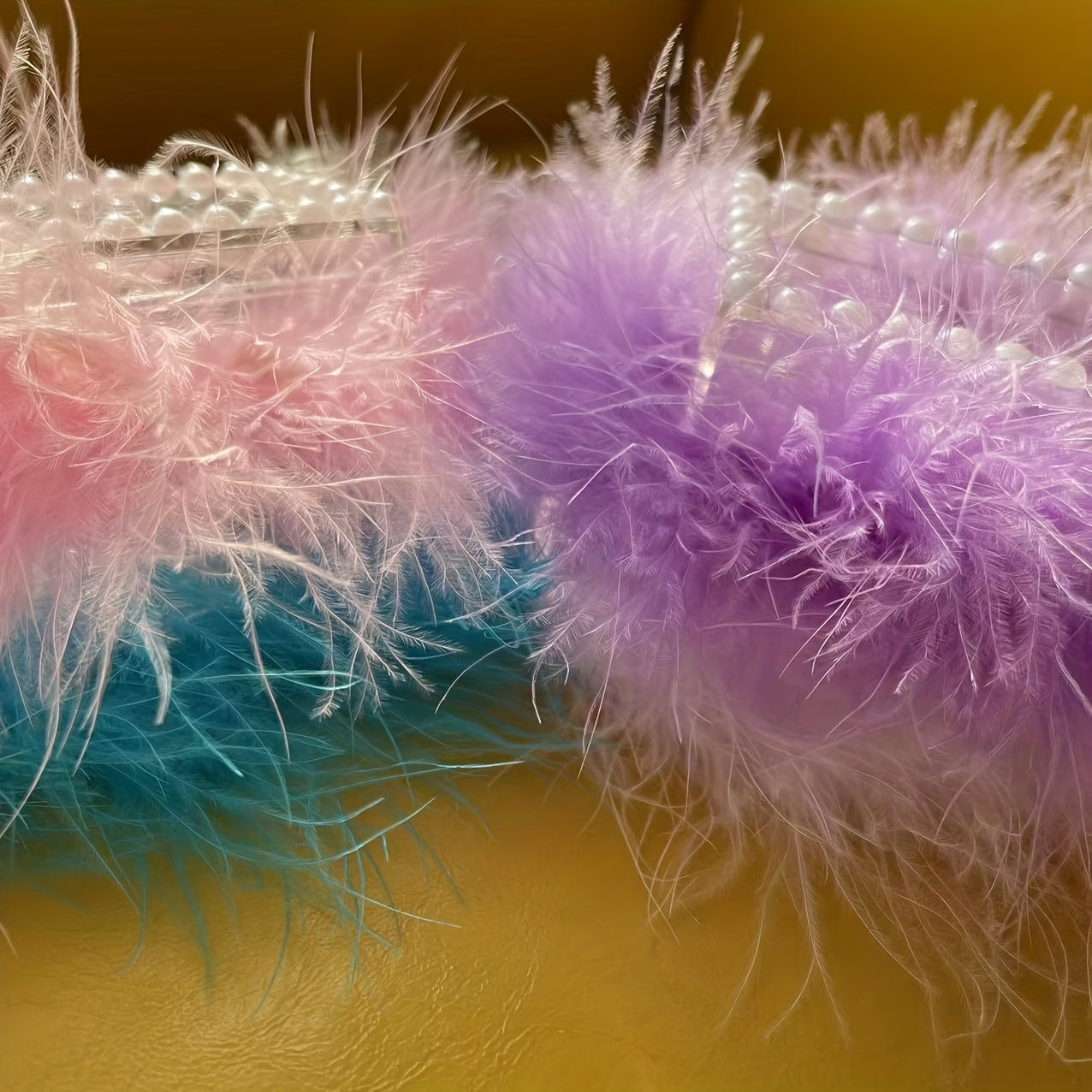 Feather Pearl Lashes Holder Acrylic Eyelash Case for Strip Packaging