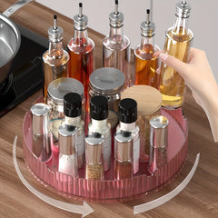 Acrylic Lazy Susan Turntable Display Stand Rotating Spice Rack Makeup Organizer