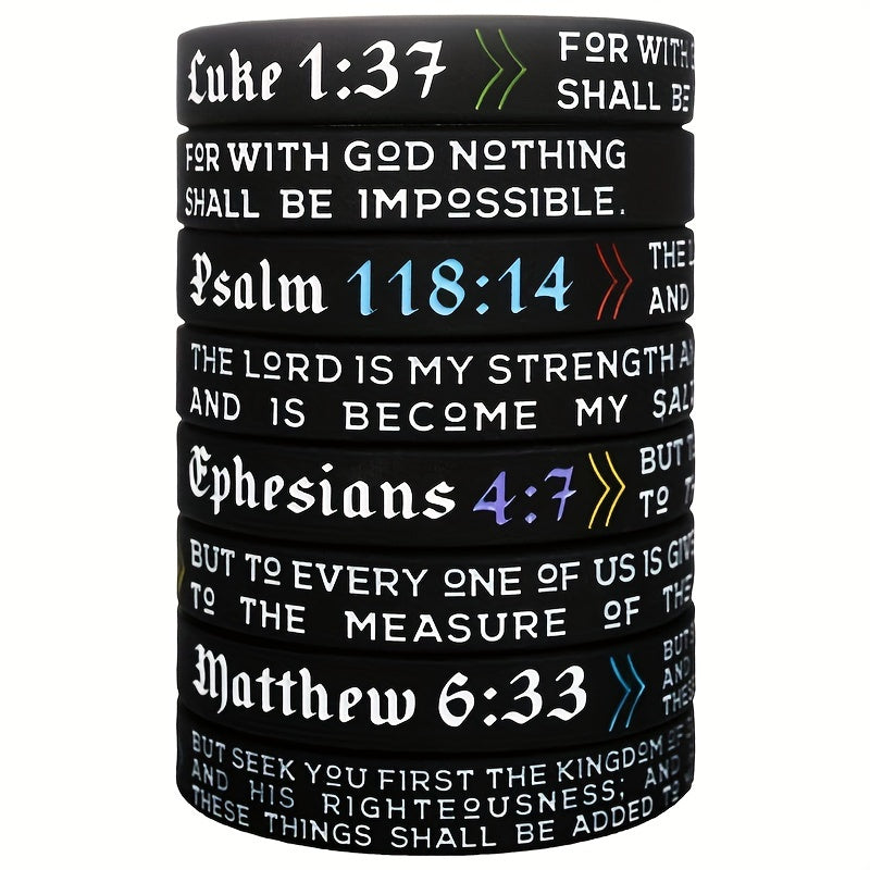 Bible Silicone Bracelet for Women's Faith Pray for Auspiciousness