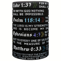 Bible Silicone Bracelet for Women's Faith Pray for Auspiciousness