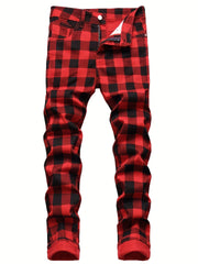 Men's Allover Print Cotton Jeans - Spring/Summer