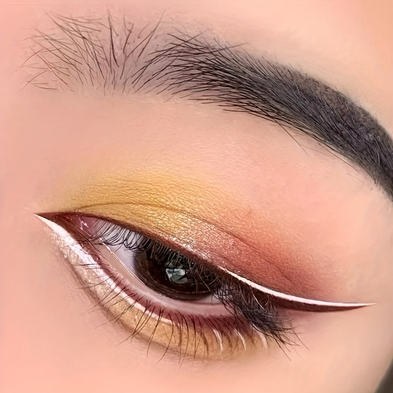 4-Color Matte Eyeshadow Palette - Olive Green Lemon Yellow Pumpkin Orange Brown