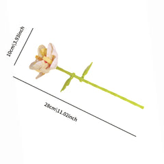 2pcs Daisy Building Block Flowers DIY Toy & Desk Decor, Yellow Petals, Green Ste