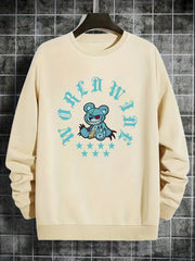 Bear Series Print Boys Casual Long Sleeve Sweatshirt