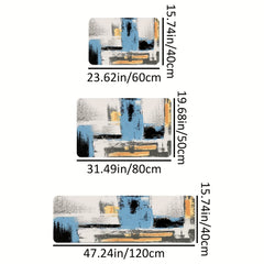 Anti-Fatigue Kitchen Sponge Mat, Abstract Pattern, Non-Slip, Machine Washable