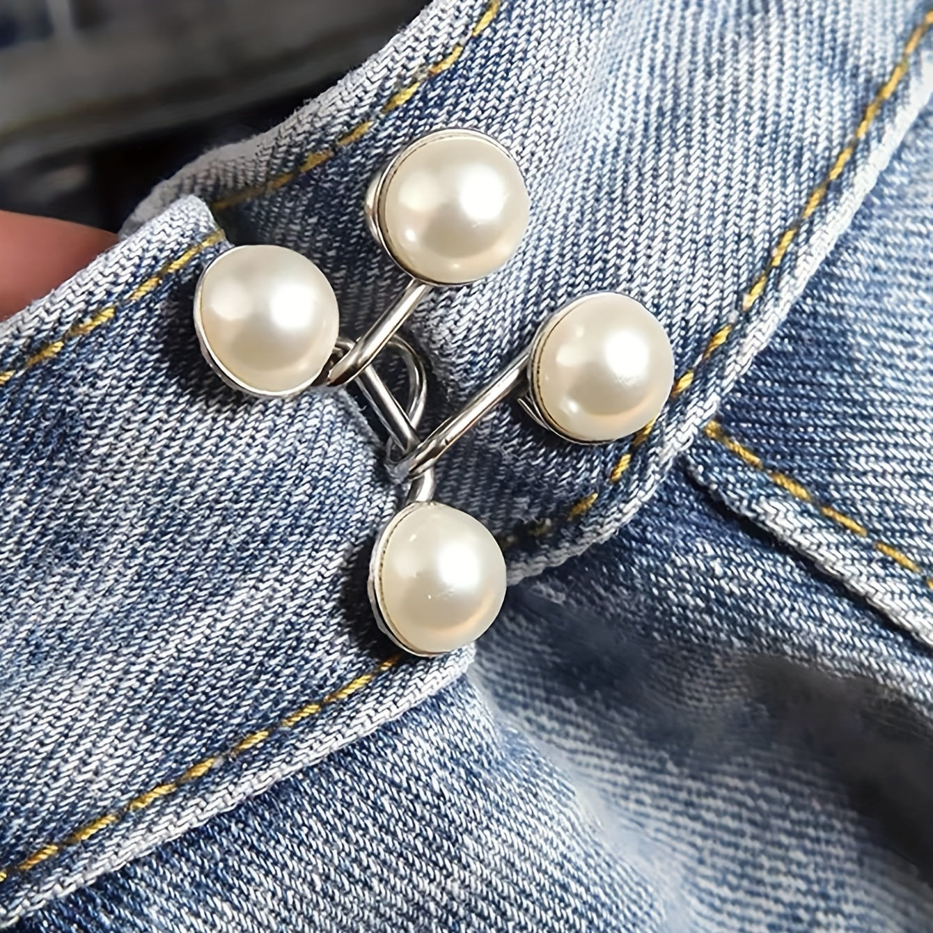 2 Pairs Jean Buttons for Tightening Loose Jeans Pants