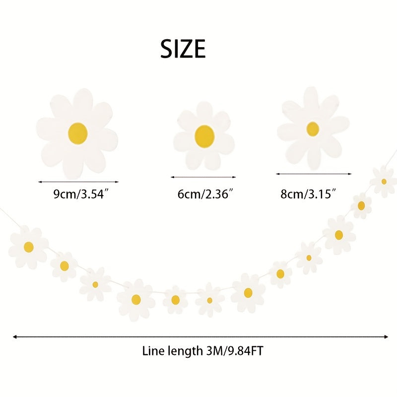 Daisy Bohemian Banner Party Decoration