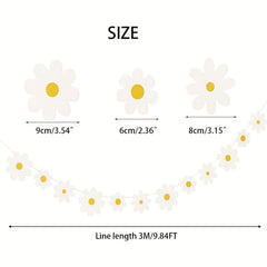 Daisy Bohemian Banner Party Decoration