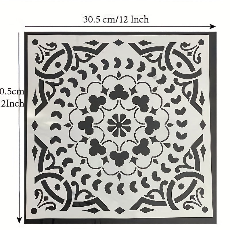 Floor Stencil For Concrete Patio Large Pattern Reusable Template Mold