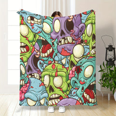 Little Ghost Print Blanket for Winter Indoor Outdoor Use