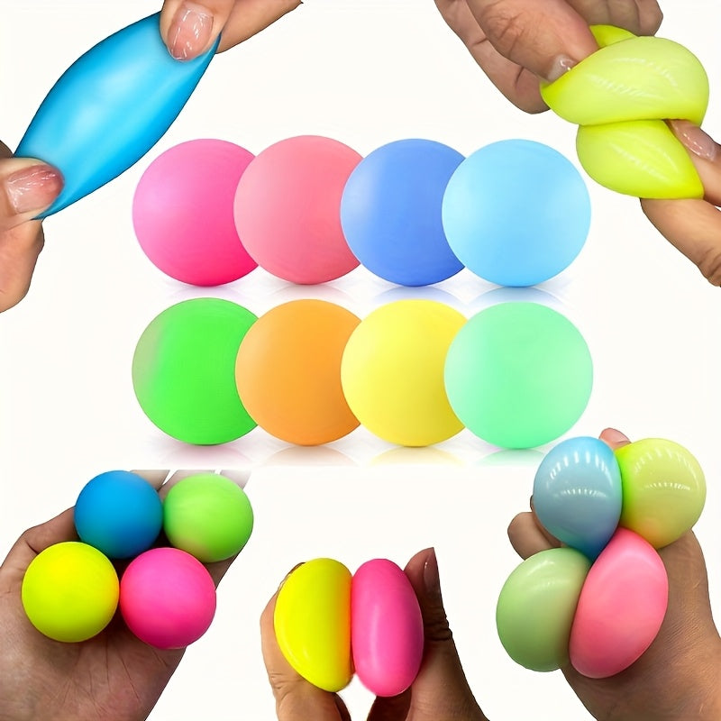 6pcs 1.38 Inch Elastic Ball Fidget Toy for Children & Adults