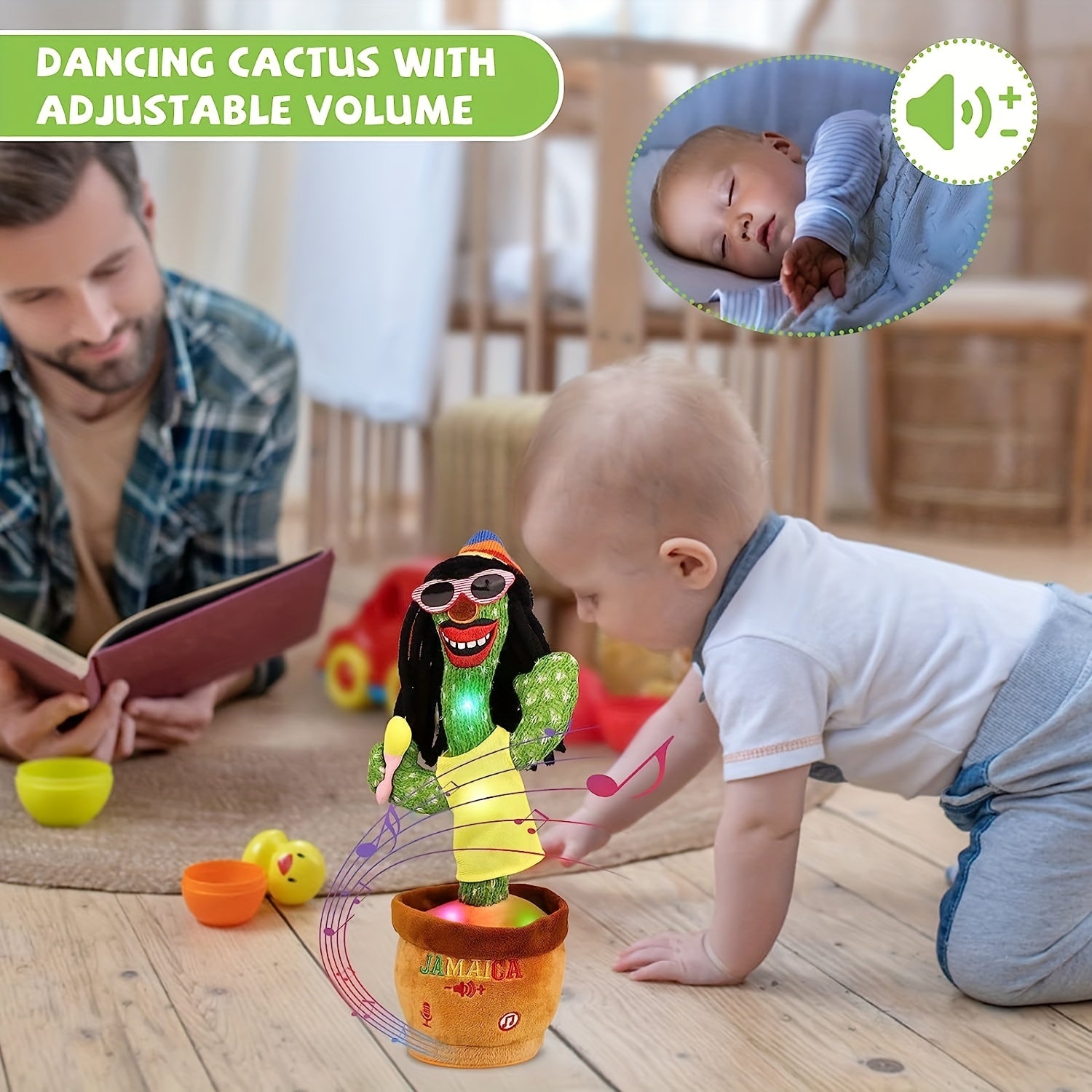 Talking Cactus Plush Toy with Repeat Record Sing Dance Feature for Kids