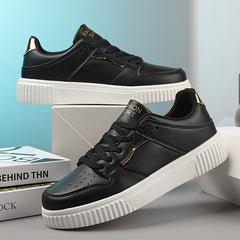Casual Platform Sneakers Women Thick Sole Lace-up Skate Shoes