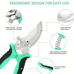 Garden Pruning Shears Stainless Steel Blades Gardening Scissors