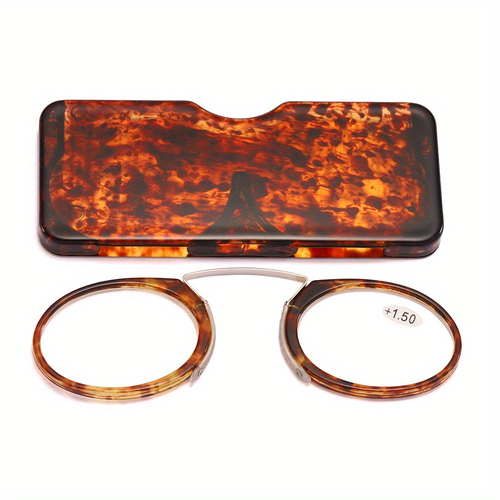 SOOLALA Unisex Rimless Reading Glasses With Portable Case