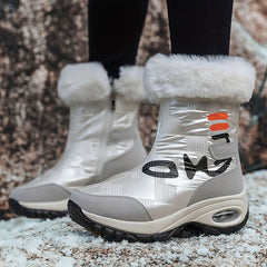 Women's Warm Snow Boots Platform Comfortable Walking Shoes Winter High Tube Boot