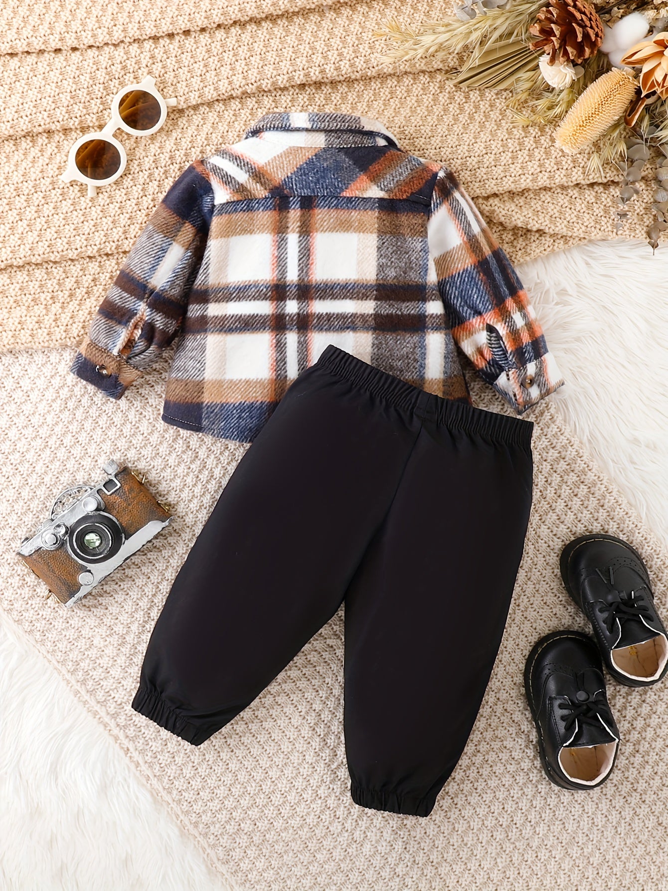 Kids Autumn Street Wear 2pcs Coat & Pants Set
