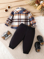 Kids Autumn Street Wear 2pcs Coat & Pants Set