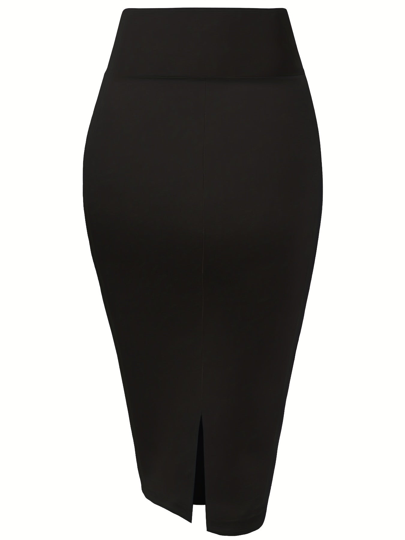 Solid Split Bodycon Skirt High Waist Skirt For Office