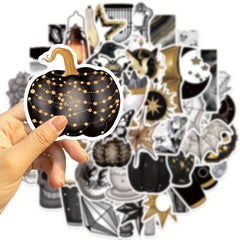 50pcs Gothic Style Graffiti Stickers for Laptop Helmet Cup