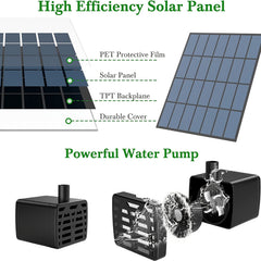 3 Tiered Bird Bath With 3 5W Solar Pump DIY Solar Fountain