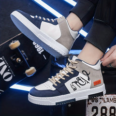Men's High Top Lace Up Sneakers for Outdoor Walking