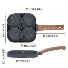 Nonstick Egg Frying Pan 4 Cups Cookware Aluminium Alloy Egg Cooker