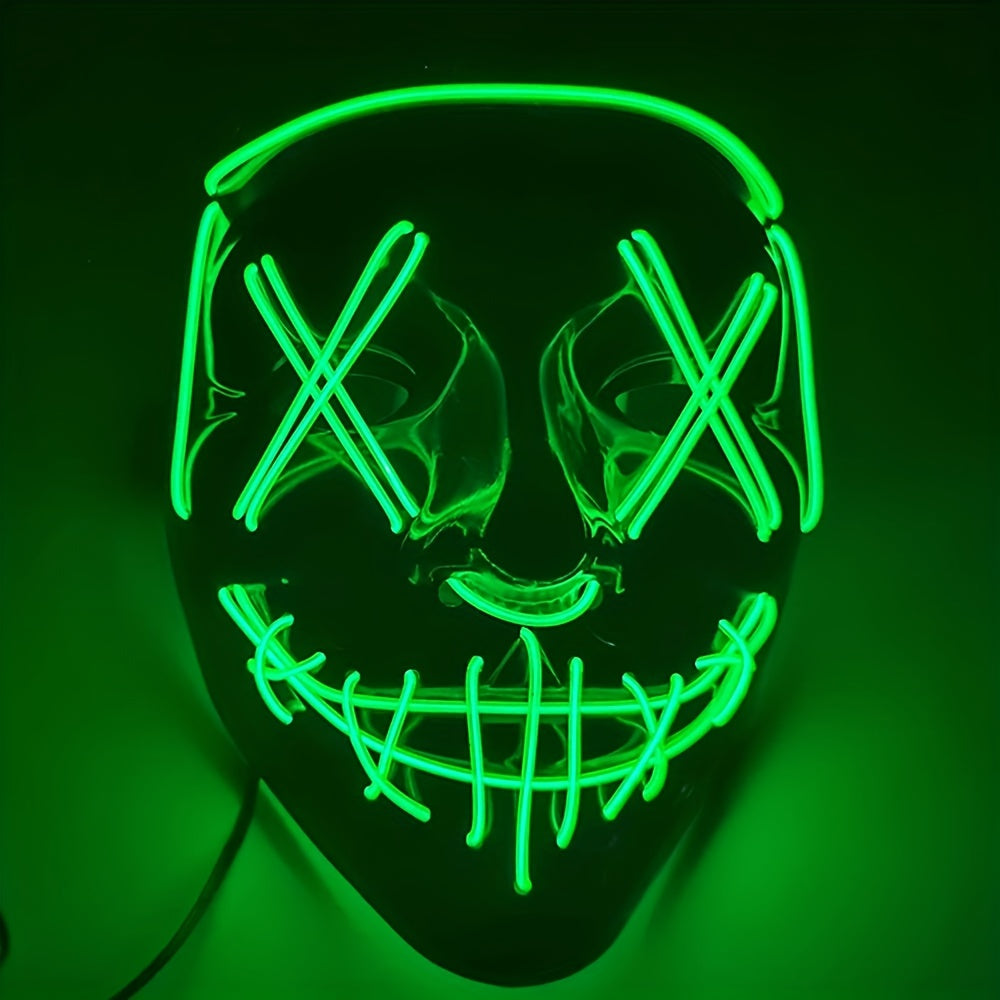 Men's LED Mask Glows In Dark for Parties