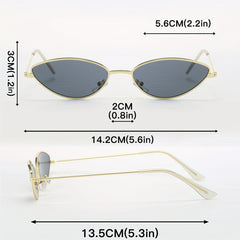 3 Pairs Retro Oval Sunglasses Metal Frame Summer Sun Shades Men Women
