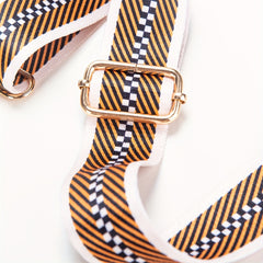 Boho Adjustable Shoulder Strap Geometric Pattern Replacement Belt Purse