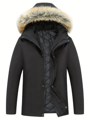 Men's Fleece Hooded Zipper Coats For Winter