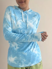 Tie Dye Long Sleeve Sports Tee Quick Dry Fitness Workout Shirts