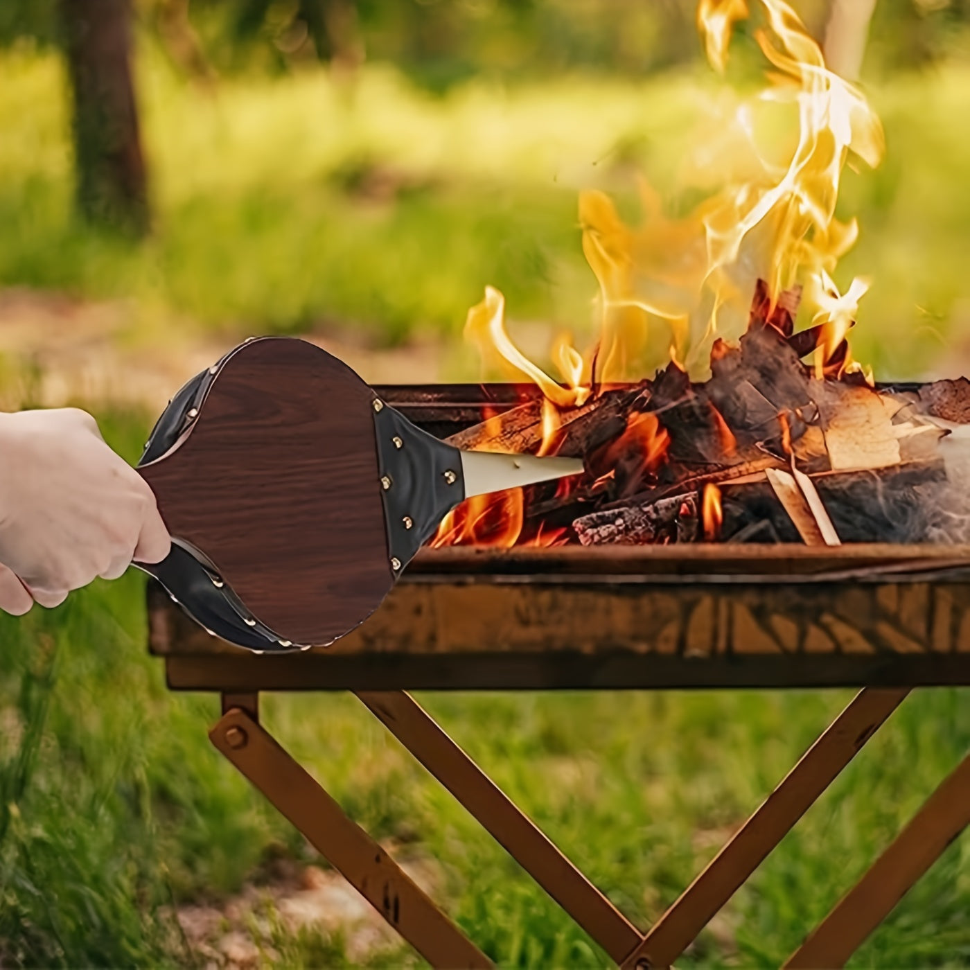 Large Wood Air Blower for Outdoor BBQ Grills